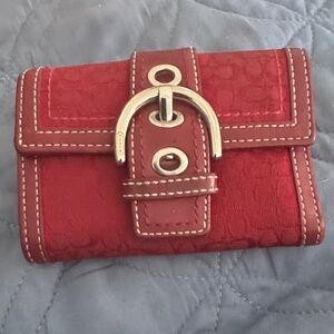 Coach Red Buckle Wallet